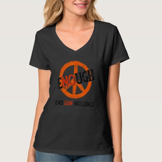 ノーガン認識度デイ衣服オレンジエンドガンVi Tシャツ (正面)