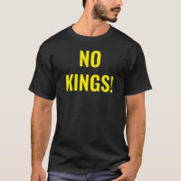 ノーキングス抗議ブラックTシャツ