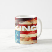 ノーキingsマグカップ - 大胆な愛国芸術デザイン コーヒーマグカップ (正面右)