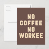 ノーコーヒーノーウォーキーおもしろい引用文 ポストカード (正面/裏面)