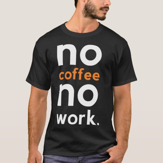 ノーコーヒーno work baricat tシャツ (正面)