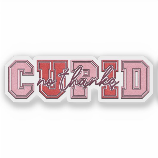 ノーサンクスカピド - バレンタインステッカー シール (正面)