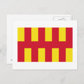 ノーサンバーランドの旗 ポストカード (正面/裏面)