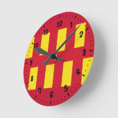 ノーサンバーランドスクエアウォールクロック国旗 ラウンド壁時計 (傾斜)