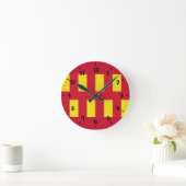 ノーサンバーランドスクエアウォールクロック国旗 ラウンド壁時計 (ホーム)