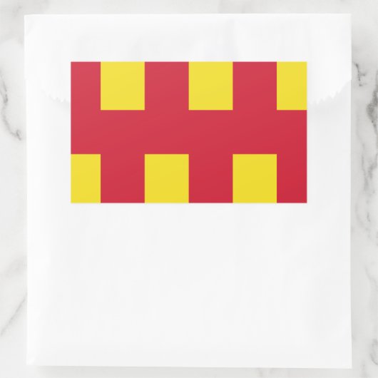 ノーサンバーランドスクエアステッカー国旗 長方形シール (バッグ)