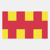 ノーサンバーランドスクエアステッカー国旗 長方形シール (正面)