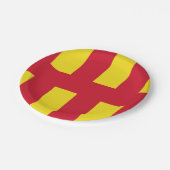 ノーサンバーランド国旗の紙プレート ペーパープレート (アングル)