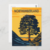 ノーサンバーランド国立公園イングランドヴィンテージ ポストカード (正面/裏面)