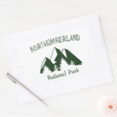 ノーサンバーランド国立公園 長方形シール (封筒)