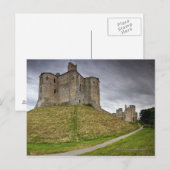 ノーサンバーランド、イギリスのWarkworthの城 ポストカード (正面/裏面)