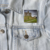 ノーサンバーランド、イギリスのWarkworthの城 缶バッジ (インサイチュ)