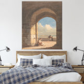 ノーサンバーランド・ホーリー島のアーチ キャンバスプリント (インサイチュ (寝室))