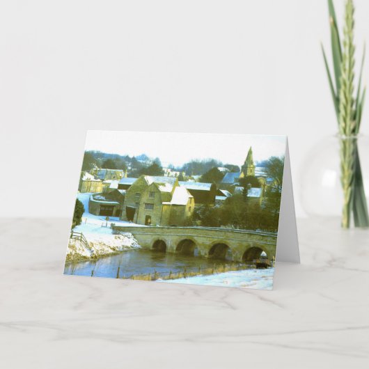 ノーサンプトンシャー州ダディントンの雪景色 シーズンカード (正面)