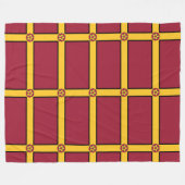 ノーサンプトンシャー州旗 フリースブランケット (正面(横))