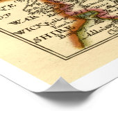 ノーサンプトンシャー郡イングランド古物地図 ポスター (角)