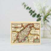 ノーサンプトンシャー郡イングランド古物地図 ポストカード (スタンド正面)