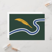 ノーサンプトン市旗（マサチューセッツ州，米国） カード (正面/裏面インサイチュ)