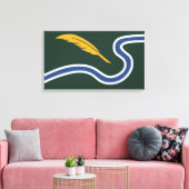 ノーサンプトン市旗（マサチューセッツ州，米国） キャンバスプリント (インサイチュ (リビング))