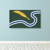 ノーサンプトン市旗（マサチューセッツ州，米国） キャンバスプリント (インサイチュ (ウッドフロア))