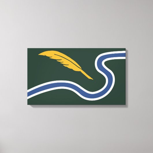 ノーサンプトン市旗（マサチューセッツ州，米国） キャンバスプリント (正面)