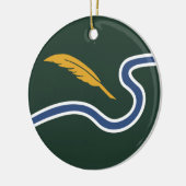 ノーサンプトン市旗（マサチューセッツ州，米国） セラミックオーナメント (左)