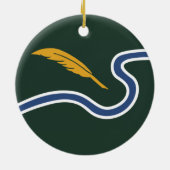 ノーサンプトン市旗（マサチューセッツ州，米国） セラミックオーナメント (裏面)