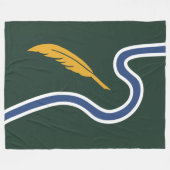 ノーサンプトン市旗(マサチューセッツ州,米国) フリースブランケット (正面(横))