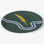 ノーサンプトン市旗(マサチューセッツ州,米国) ペーパープレート (アングル)