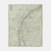 ノーサーの夜空の地図 フリースブランケット (正面)