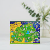 ノーザンアイルランドの楽しい地図ポストカード ポストカード (スタンド正面)