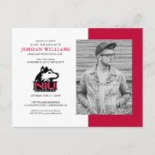 ノーザンイリノイ・ハスキーズ | 卒業 案内ポストカード (正面)