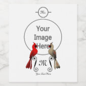 ノーザンカーディナル 鳴鳥 ワインラベル (シングルラベル)