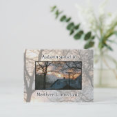 ノーザンコネチカットでの秋の夕日 ポストカード (スタンド正面)