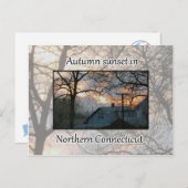 ノーザンコネチカットでの秋の夕日 ポストカード (正面/裏面)