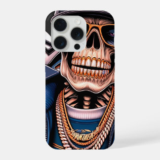 ノーザンストリートキング - アーバンスケルトンヒップホップグラフィック iPhone 15 PROケース