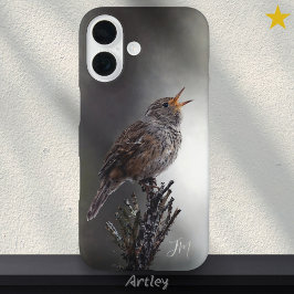 ノーザンハウスウォレン絵を描バード名前をカスタムする iPhone 16ケース