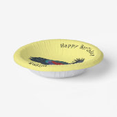 ノーザンハゲのイビスバードカートゥーンイラストレーション ペーパーボウル (傾斜あり)