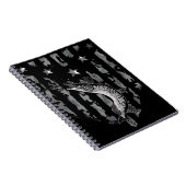 ノーザンパイクタイガームスキー魚釣り旗迷彩柄 ノートブック (右側)