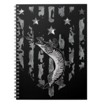 ノーザンパイクタイガームスキー魚釣り旗迷彩柄