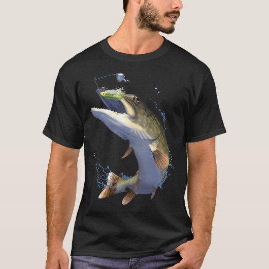 ノーザンパイク釣り フィッシャーマン Tシャツ (正面)