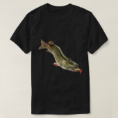ノーザンパイク魚釣り漁師ギフトTシャツ Tシャツ (デザイン正面)