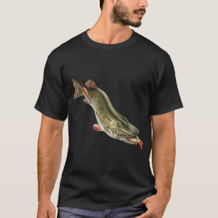 ノーザンパイク魚釣り漁師ギフトTシャツ Tシャツ