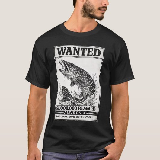 ノーザンパイクTシャツ 釣り好きギフト Tシャツ (正面)
