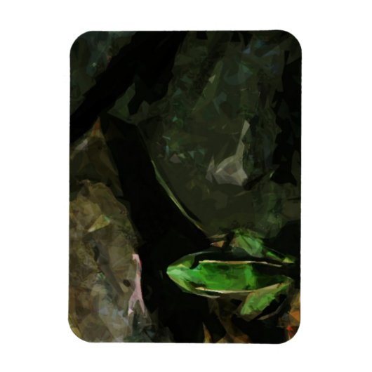 ノーザンヒョウカエルオンロックス抽象芸術 マグネット (縦)