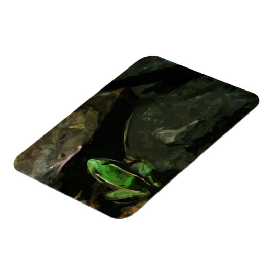 ノーザンヒョウカエルオンロックス抽象芸術 マグネット (左側)