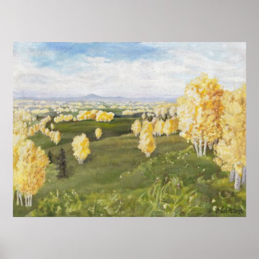 ノーザンヒルズ《植物》アスペン:プリント ポスター (正面)