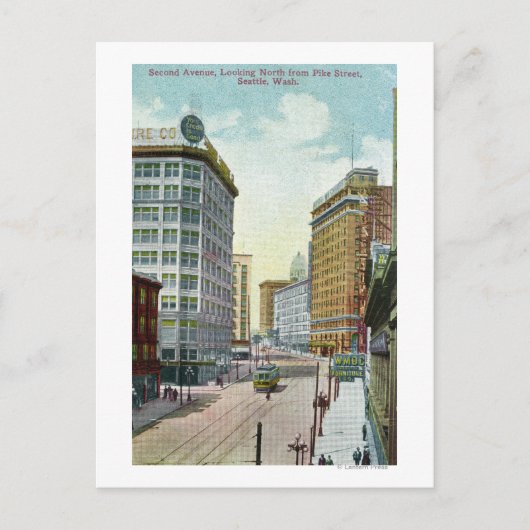 ノーザンビューオブセカンドアヴェfromパイク通り ポストカード (正面)