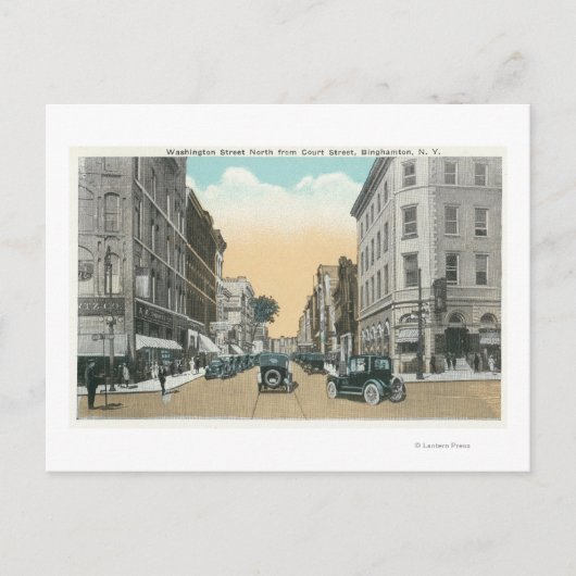 ノーザンビューオブワシントン通りfrom Court ポストカード (正面)