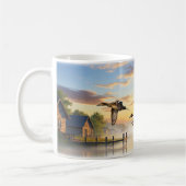 ノーザンピンテールダックデジタルマグラップデザイン コーヒーマグカップ (左)